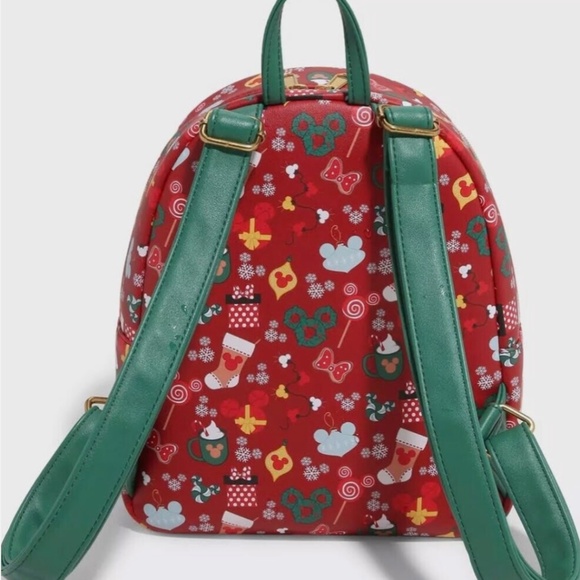 NWT Disney Mickey Christmas AOP Mini Backpack and Wallet Set - Picture 3 of 5